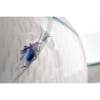Zuckerdose "Wellenspiel Relief", Waldflora mit Insekten
